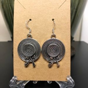 Beautiful Silver Sun Hat Earrings